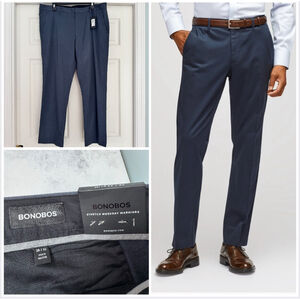 NWT Bonobos Weekday Warriors Dress Pants 38x32 Slim Stretch (40x29) Monday